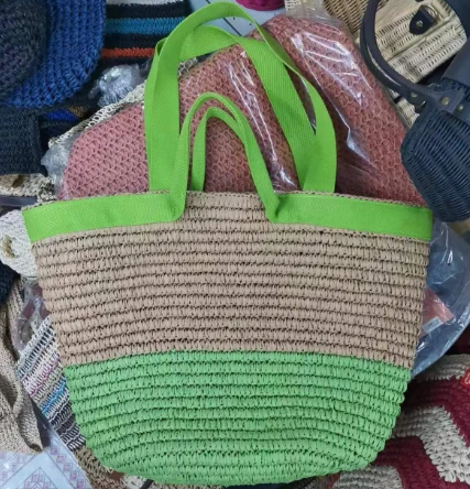 कपास टेप डबल बड़े स्ट्रॉ बैग को संभालता है