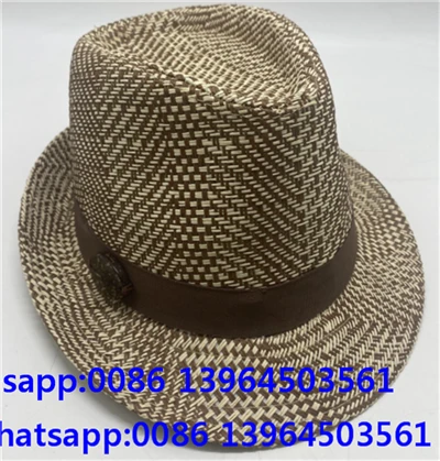 शॉर्ट ब्रिम पुरुष बोहो स्ट्रॉ हैट