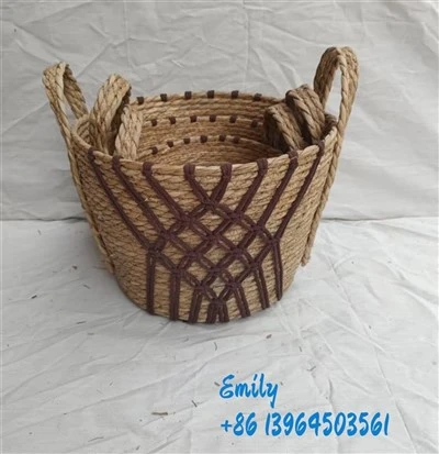 हैंडवॉवन सीग्रास स्टोरेज बास्केट