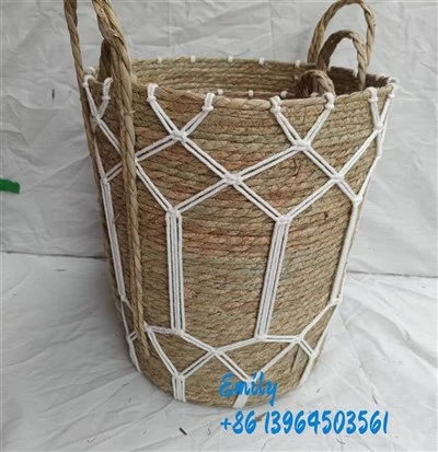 गोल बुना भंडारण बास्केट